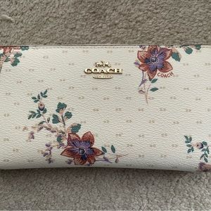 Coach floral accordion wallet